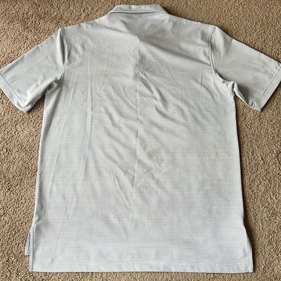 Peter Millar Crown Sport Summer Comfort White Black Stripe Polo Golf Shirt (B3) - Picture 2 of 8